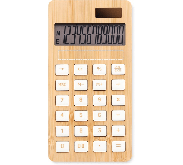 Calculatrice en bambou à 12 chiffres